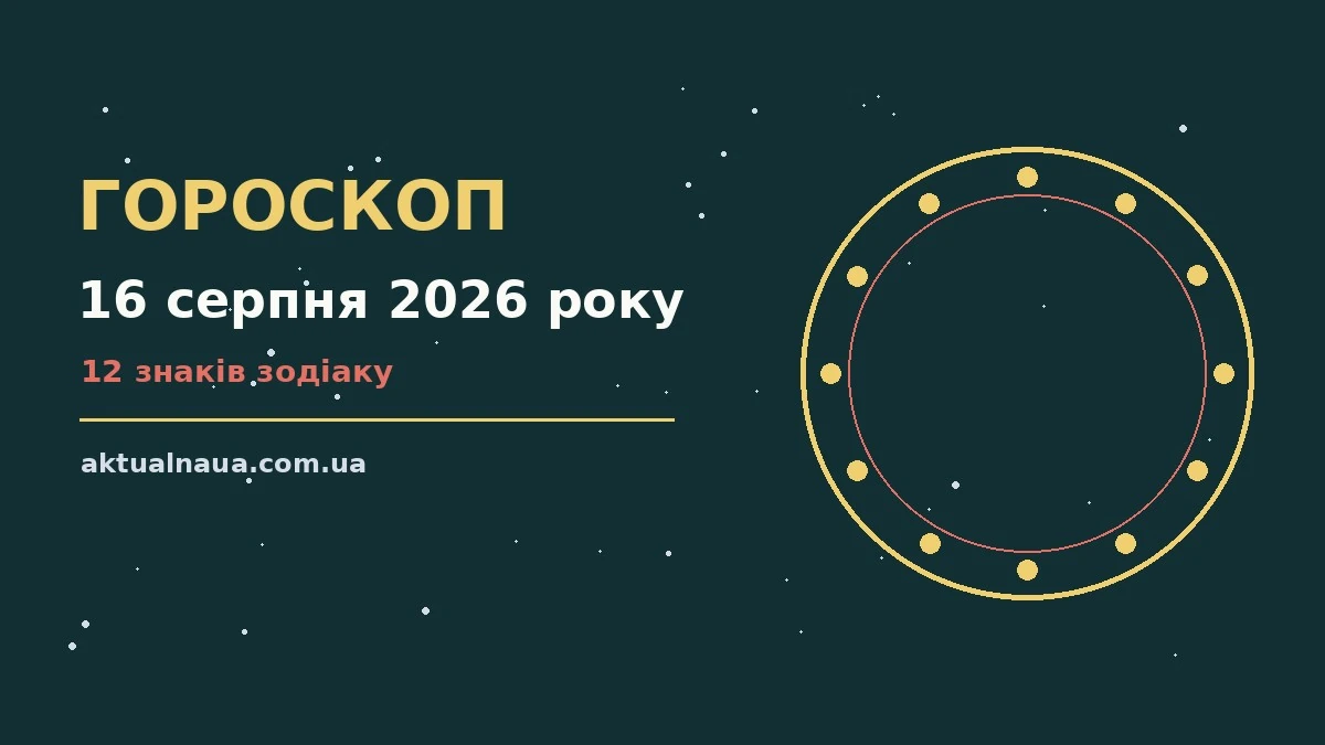 Недільний гороскоп на 16 серпня 2026 року для всіх знаків Зодіаку