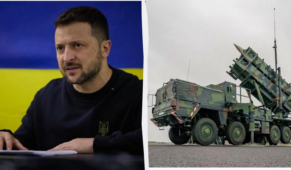 Зенітний ракетний комплекс Patriot та президент Володимир Зеленський під час інтерв'ю CNN