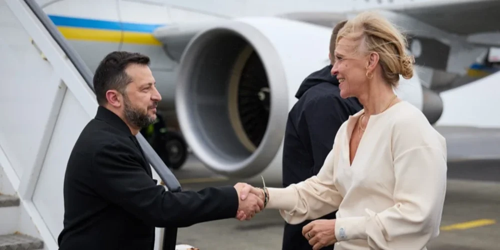 Президент України Володимир Зеленський та голова МЗС Ісландії Торгердур Катрін Гуннарсдоттір (фото Офісу президента)